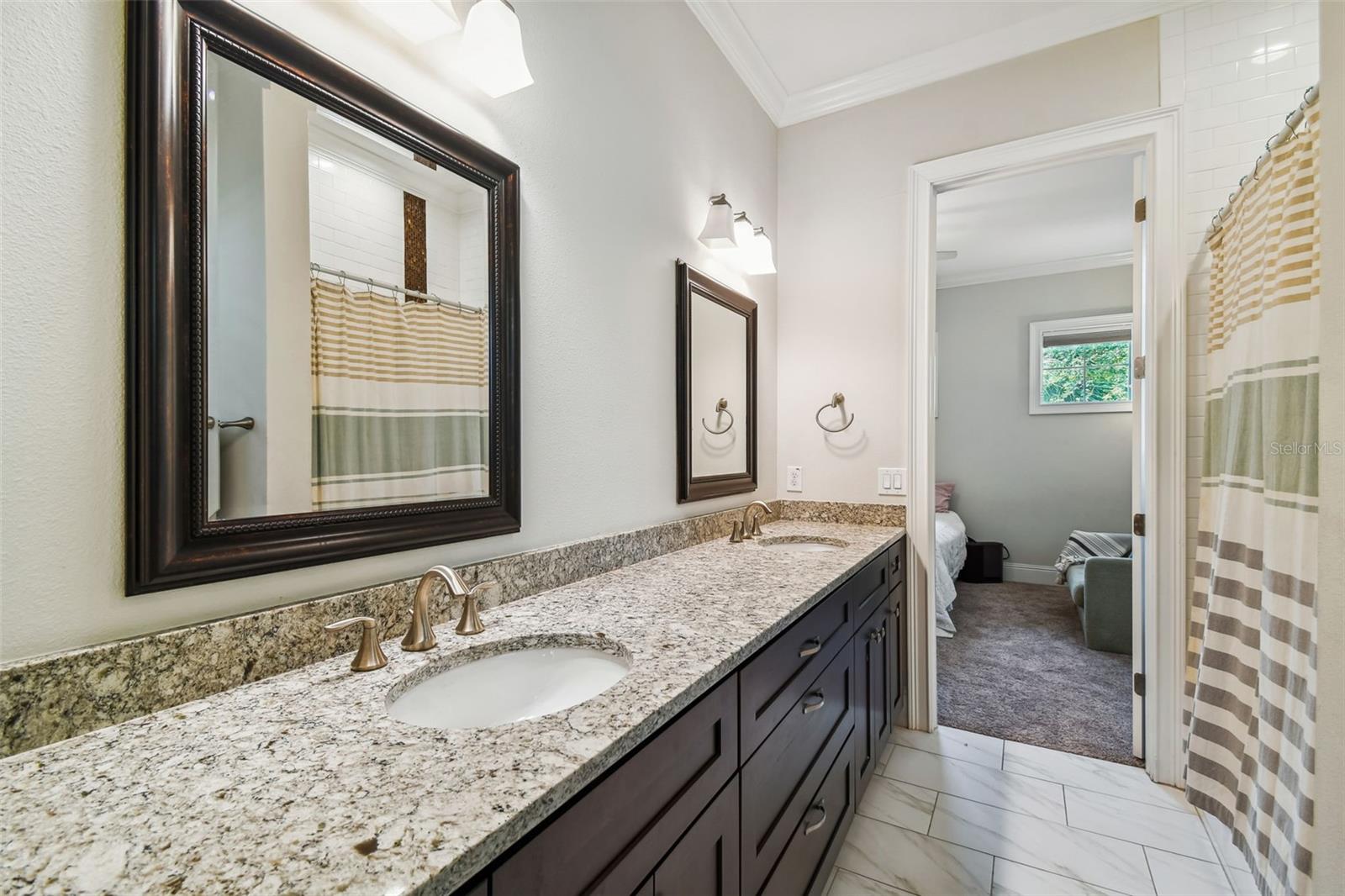 Second floor jack and Jill bathroom and dual sinks