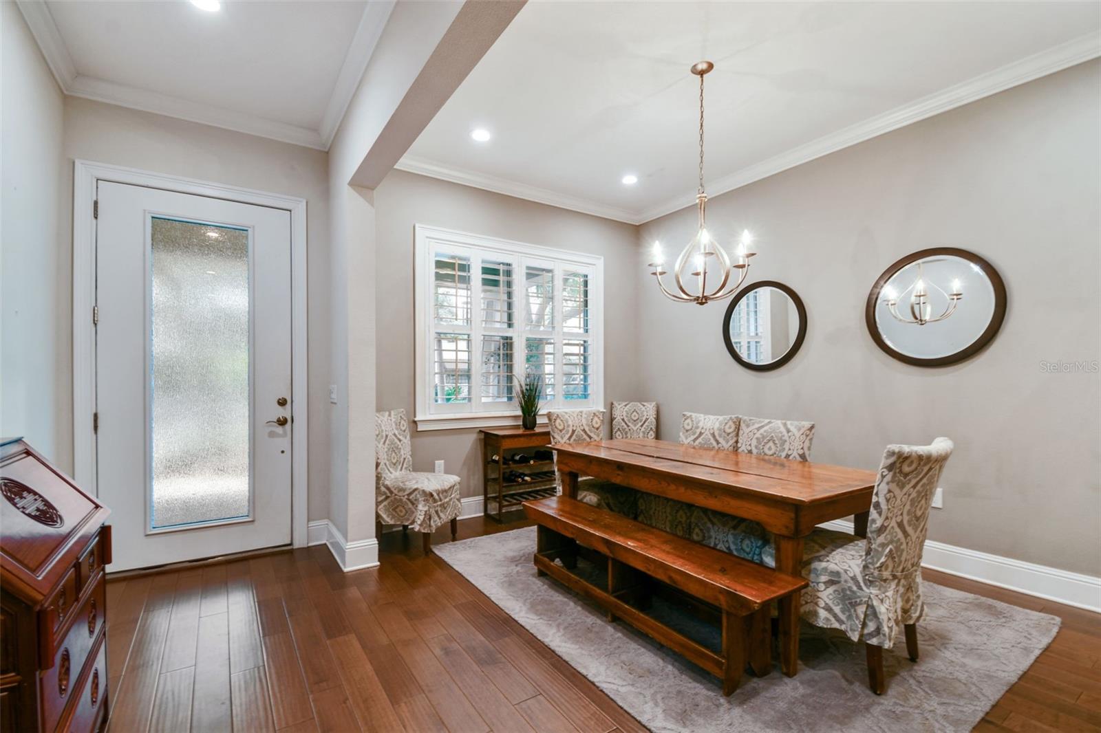 Foyer and dining room