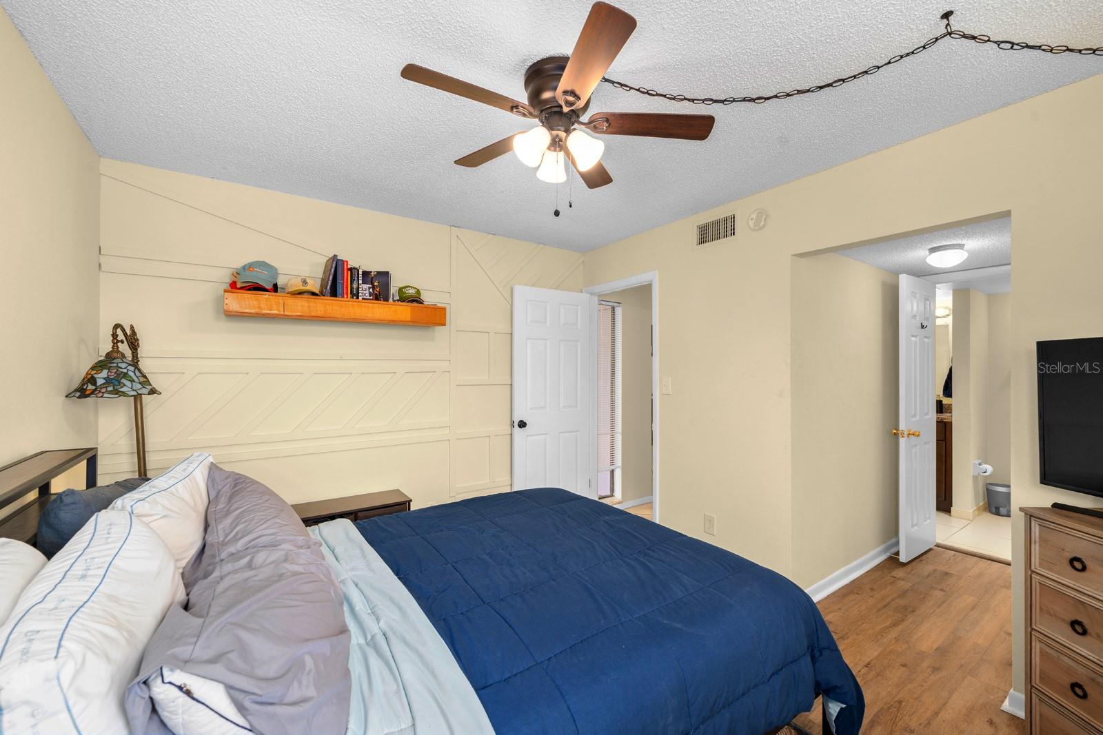 Bedroom 2 with private bath access & small walk-in closet