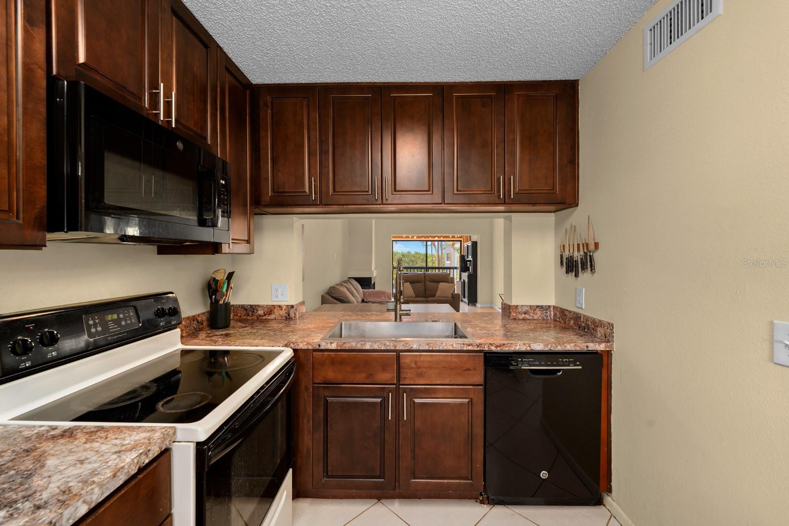 Kitchen with pass thru