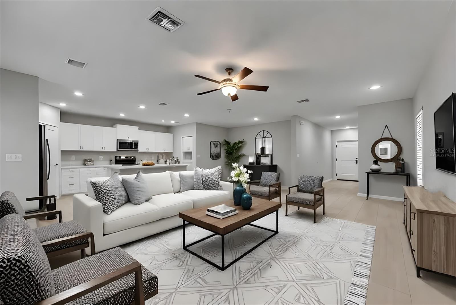 Virtually staged Great Room
