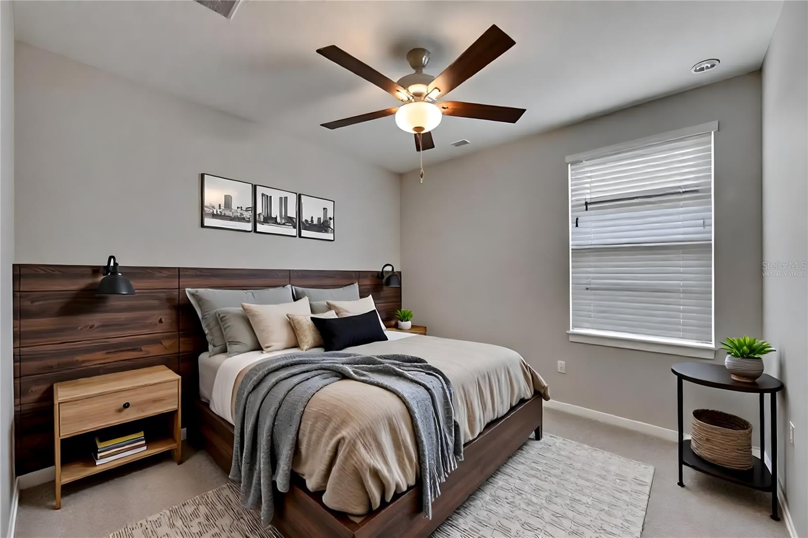 Virtually staged Bedroom 2