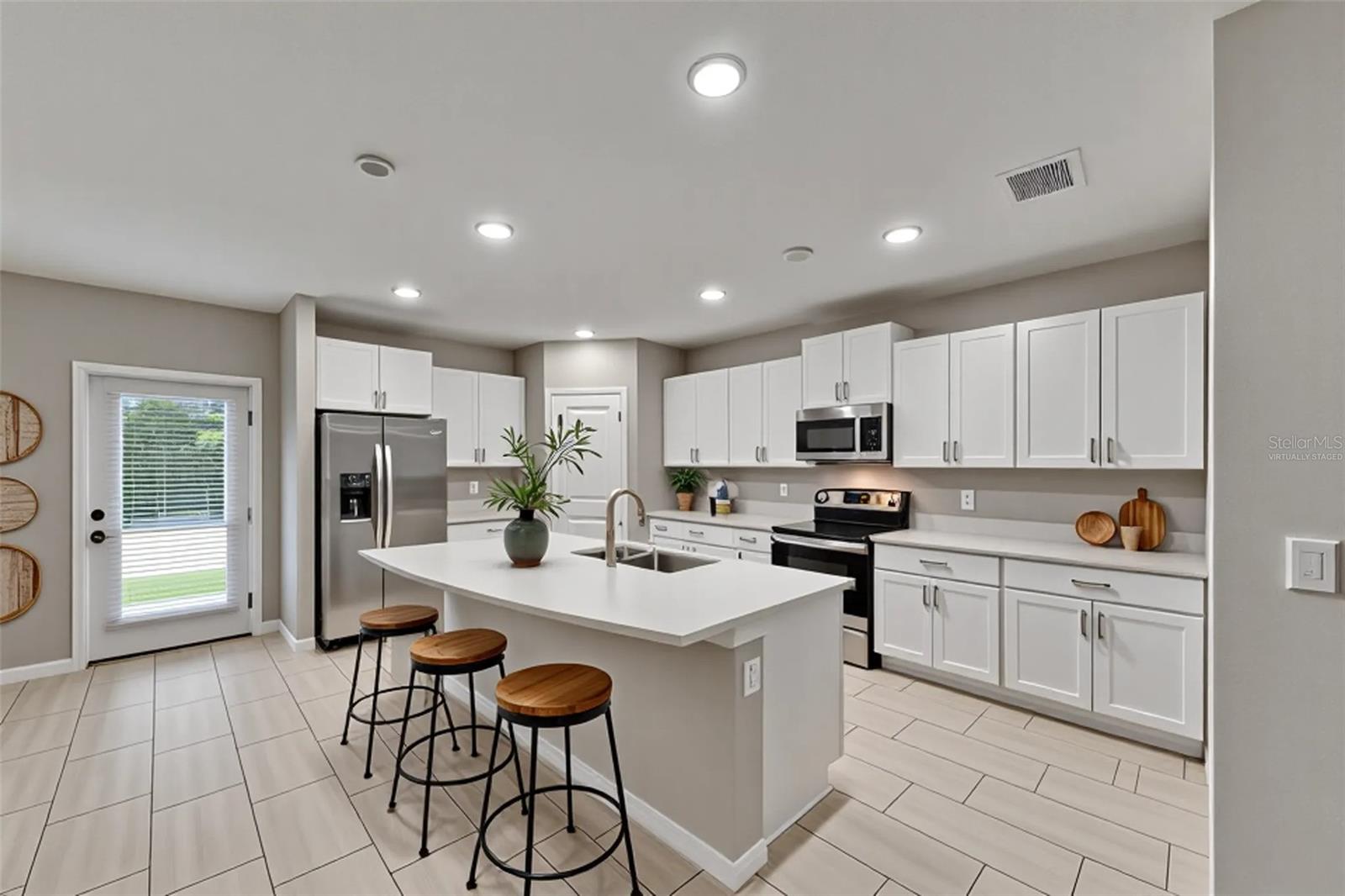 Virtually staged kitchen