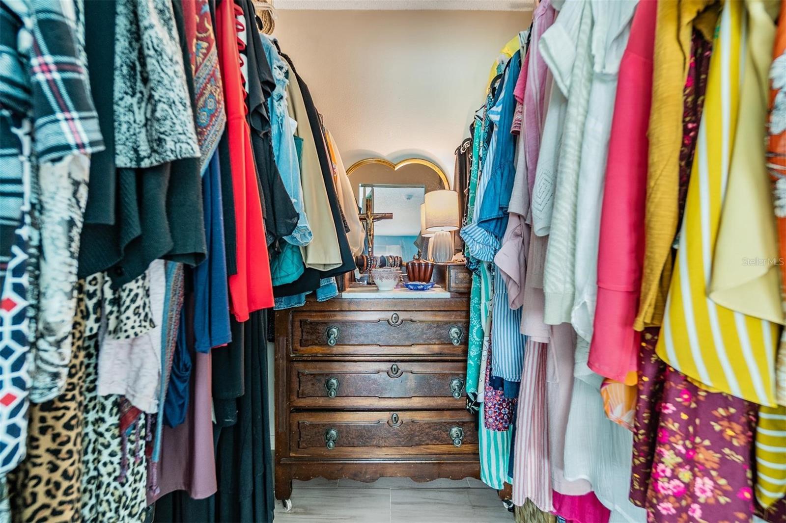 Walk-in closet in this primary bedroom.