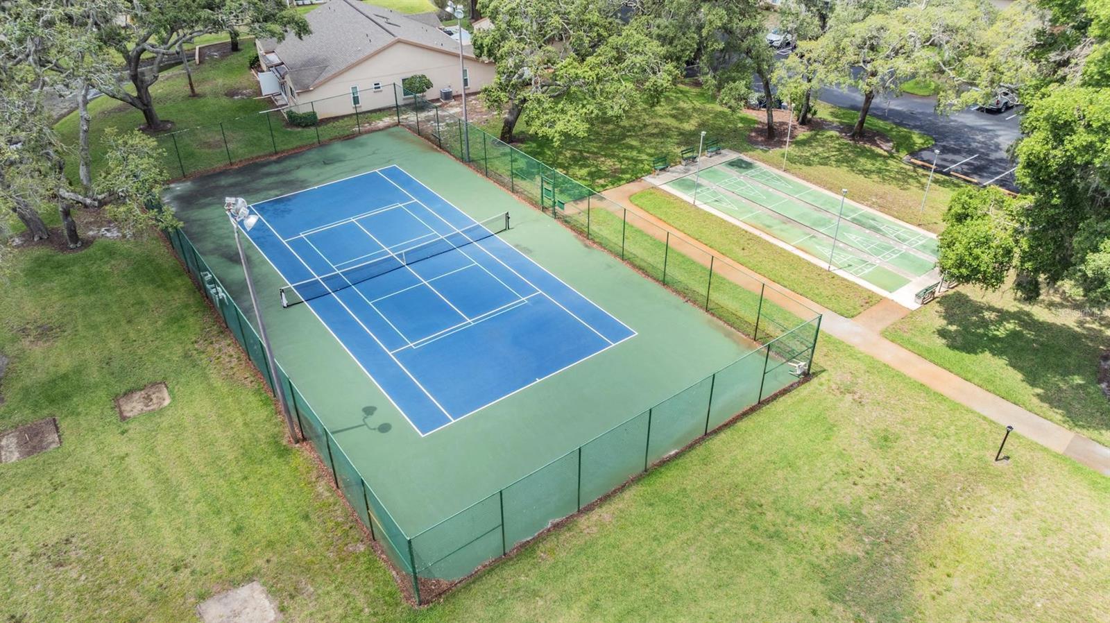 Community tennis area.