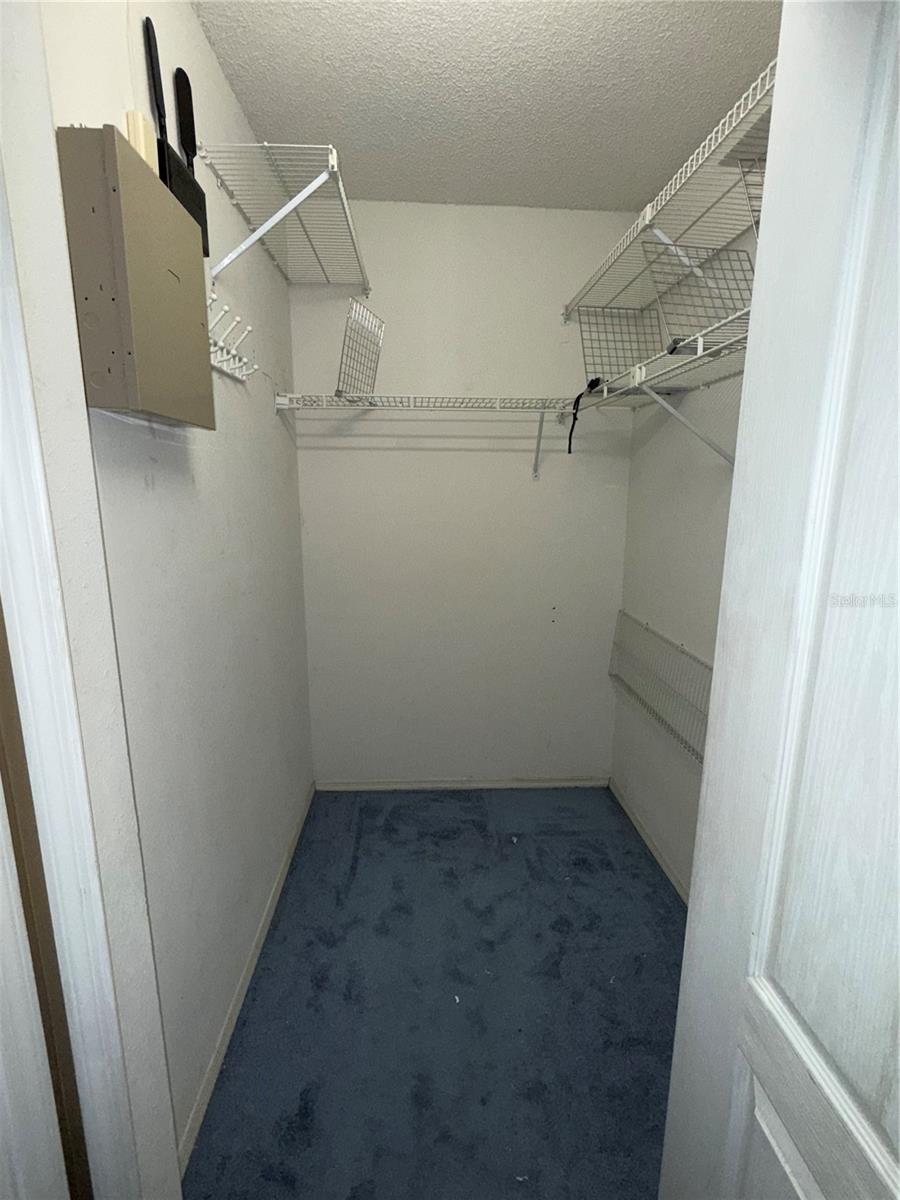 Master bedroom has a large walk-in closet.