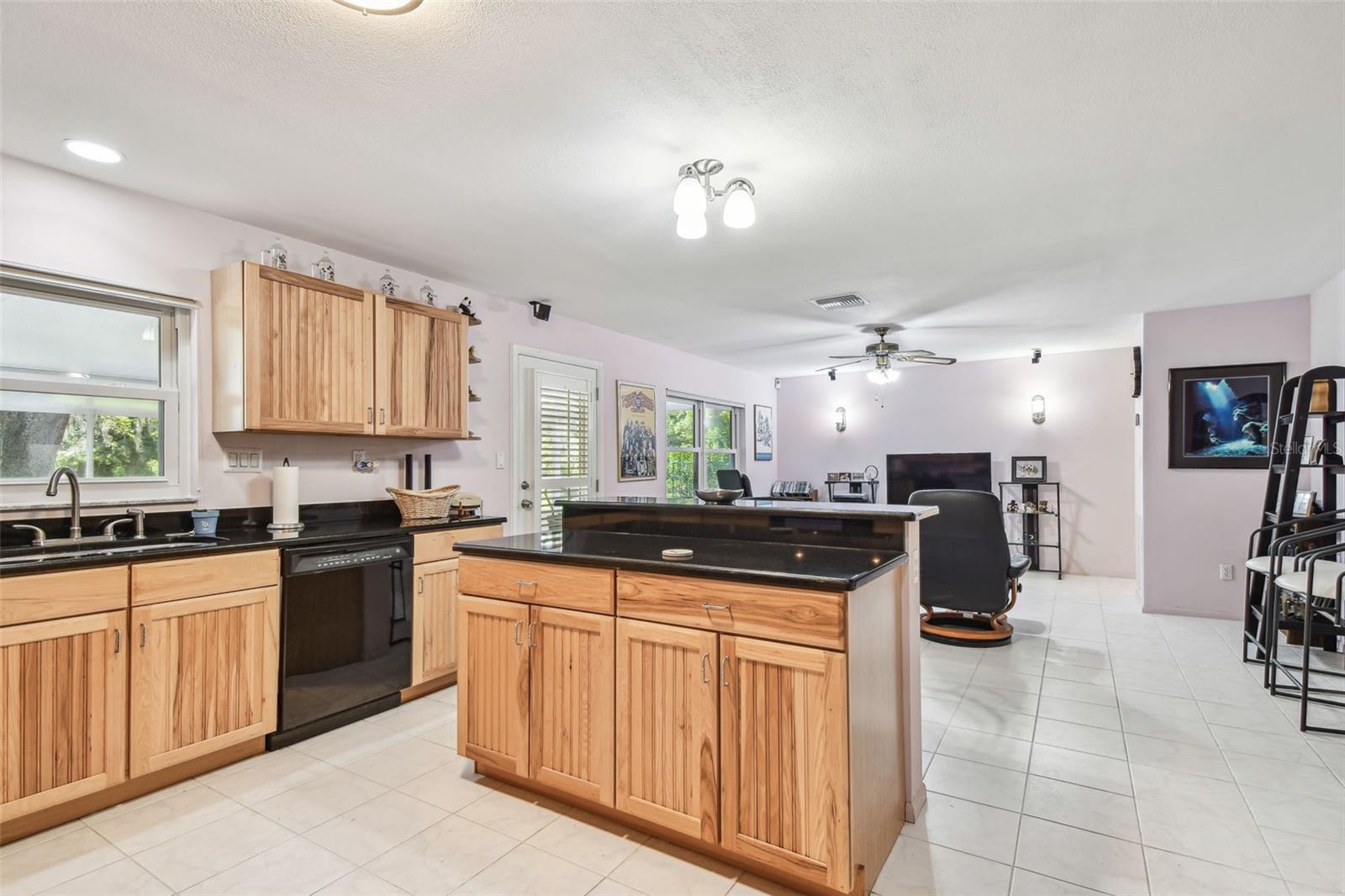 Kitchen w/Black Appliances