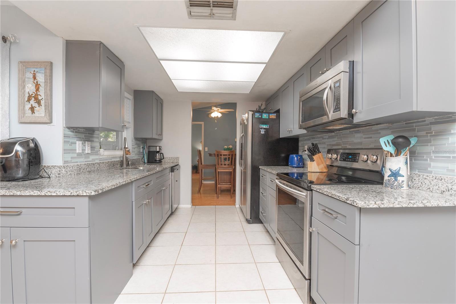 Kitchen with modern cabinets.