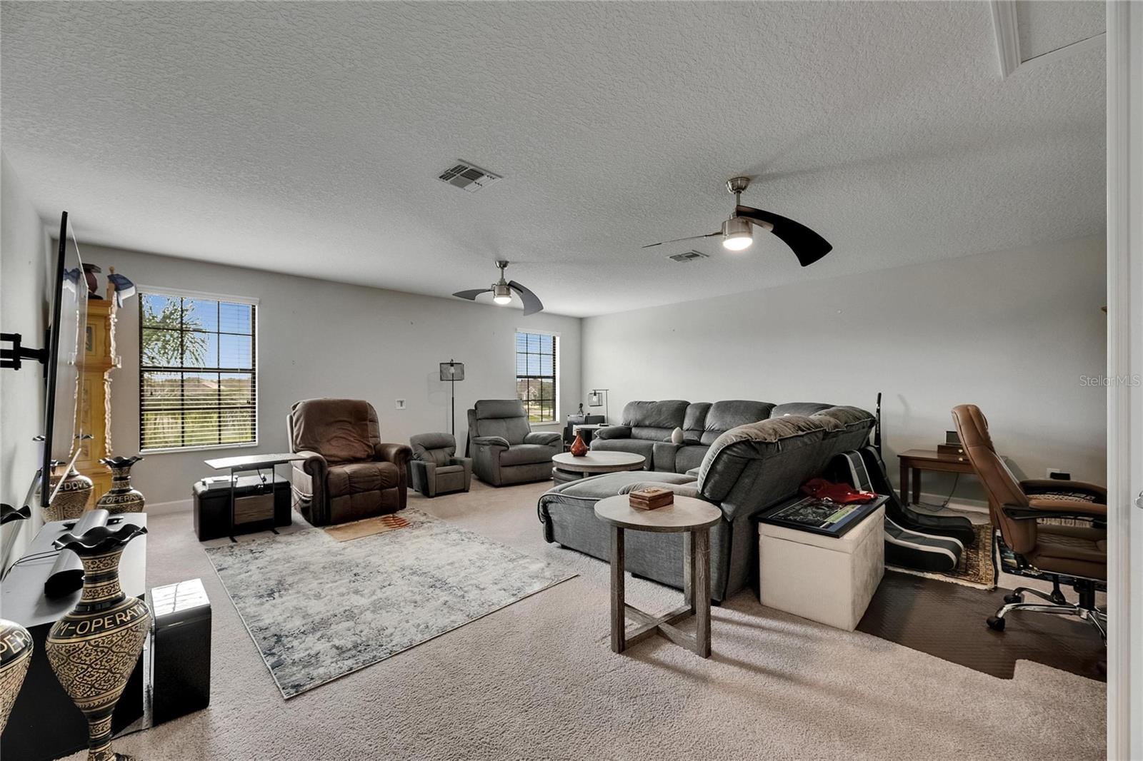 The expansive 21x21 media room offers endless possibilities