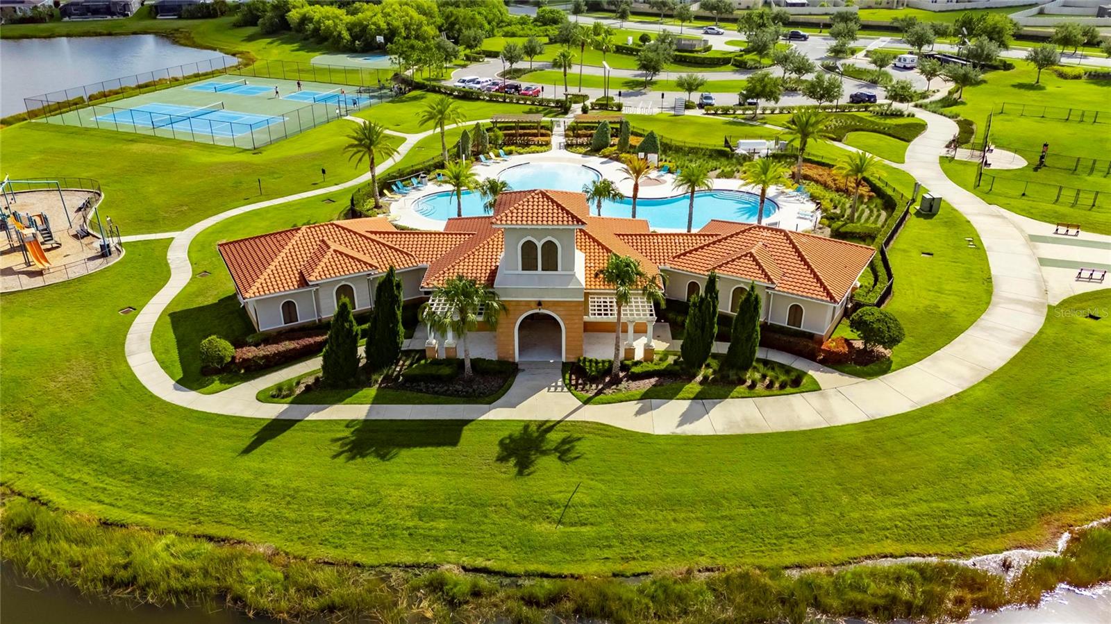 Jump on a golf cart and head on over to the club house
