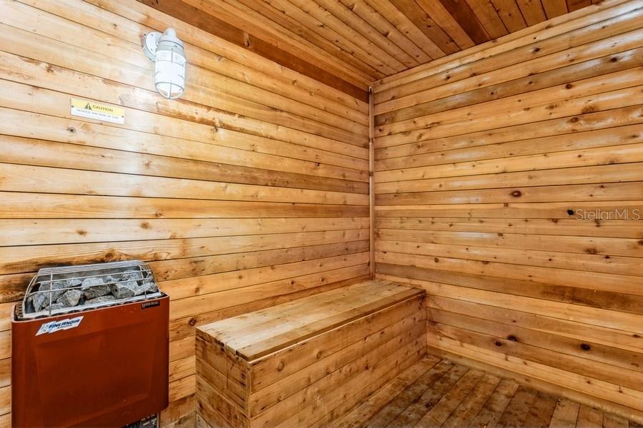 Sauna by the pool
