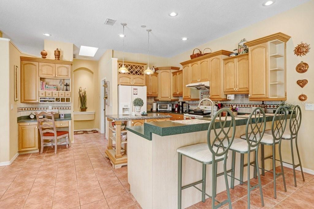Kitchen with built-in desk