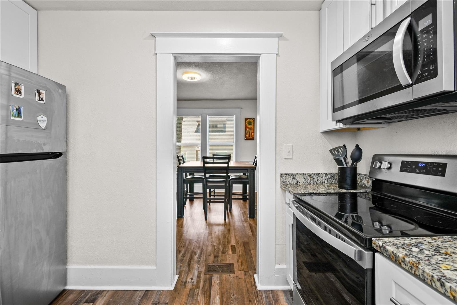 Kitchen view to dining room