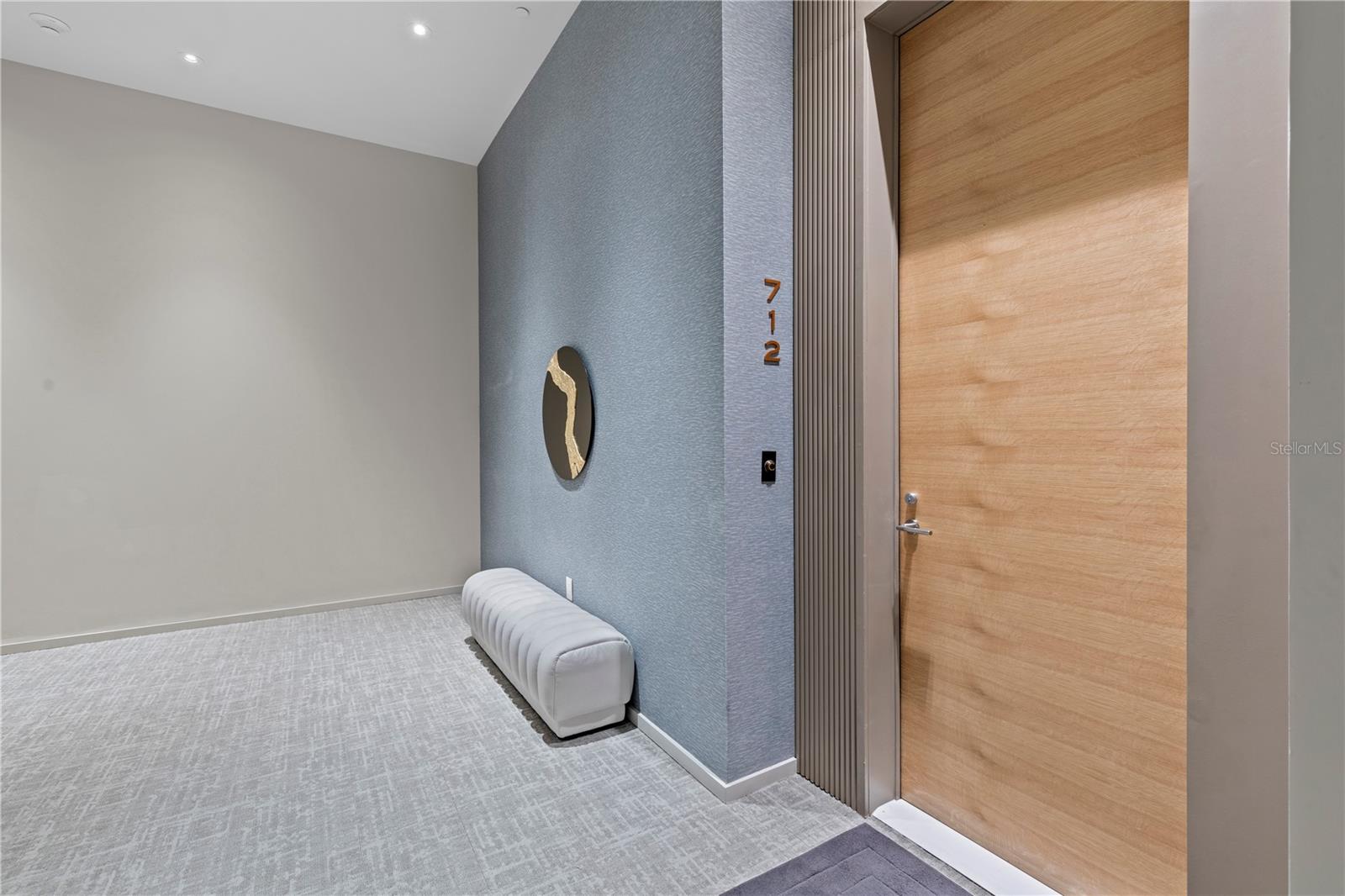 Entrance door to condo