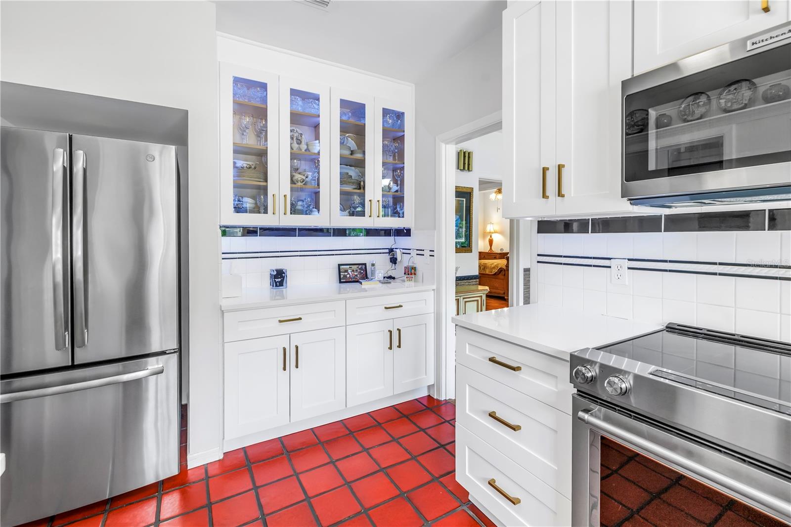 Stainless steel appliances.