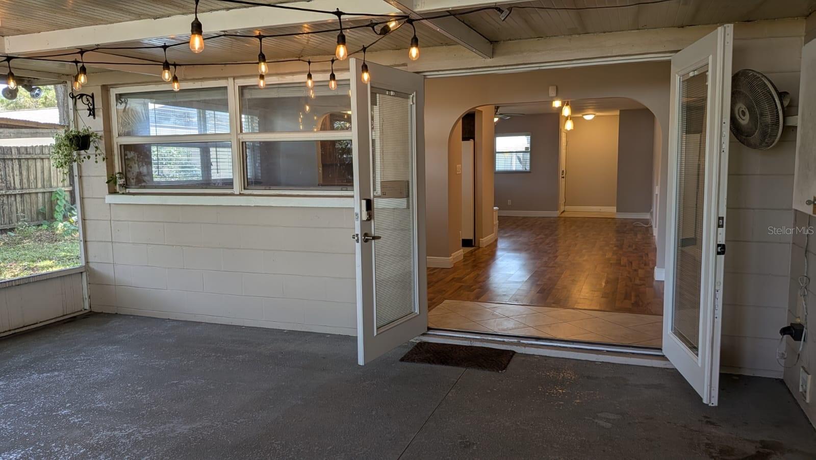 Screened in Florida room porch