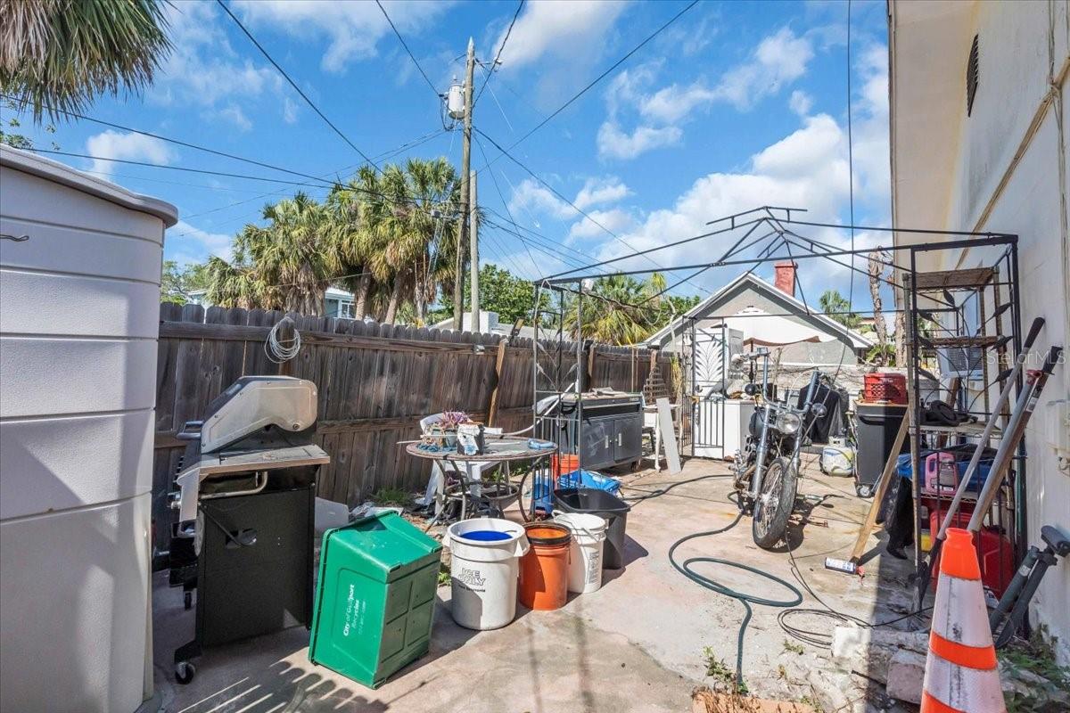 Backyard area