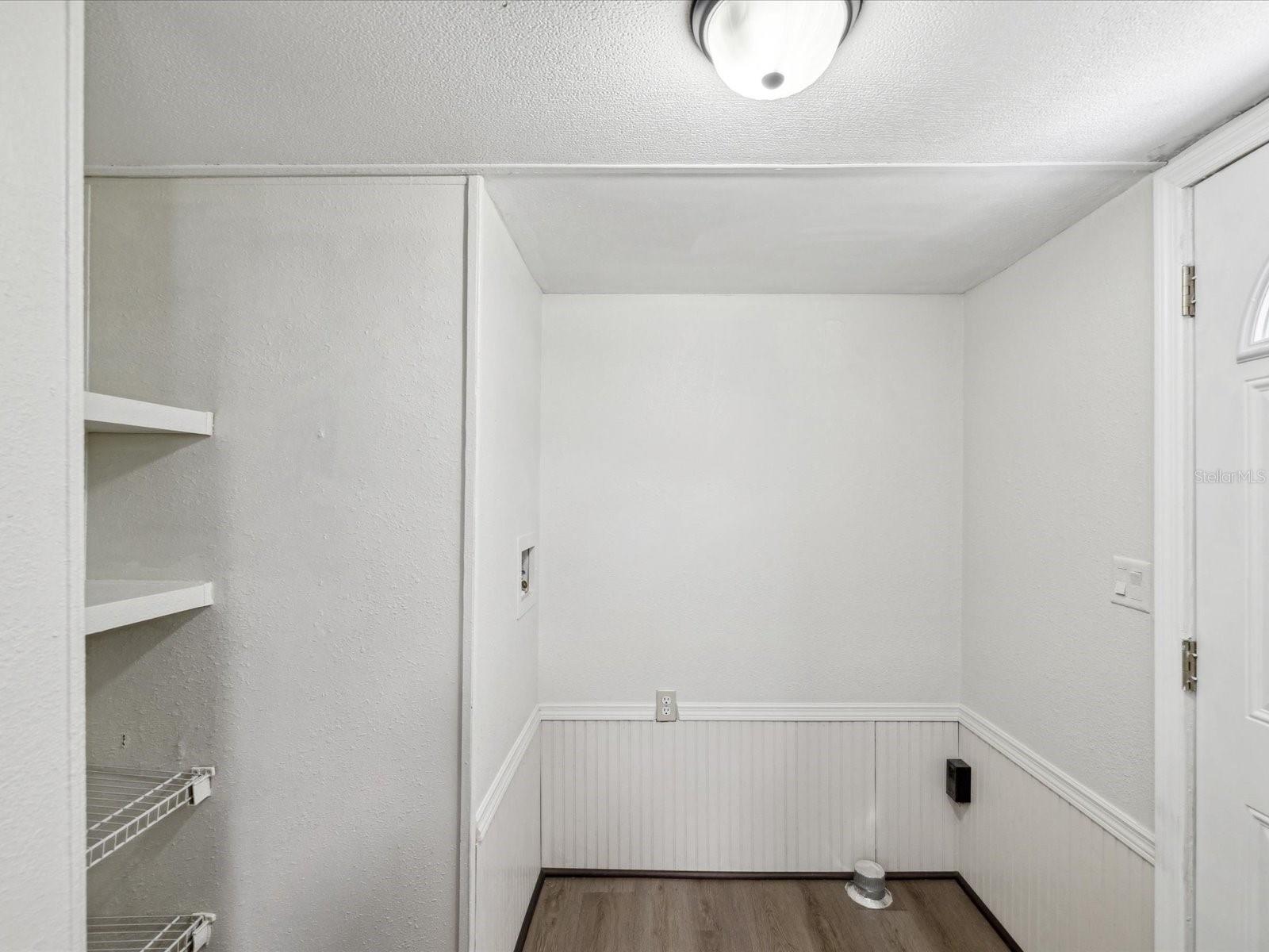 Laundry space off kitchen