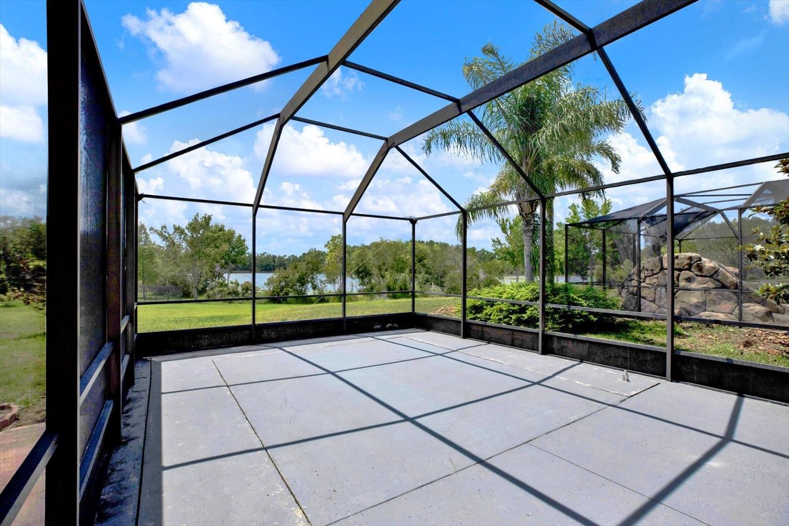 Large screened lanai