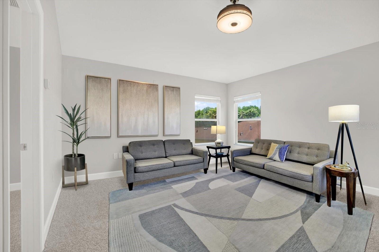 Virtually staged bonus room