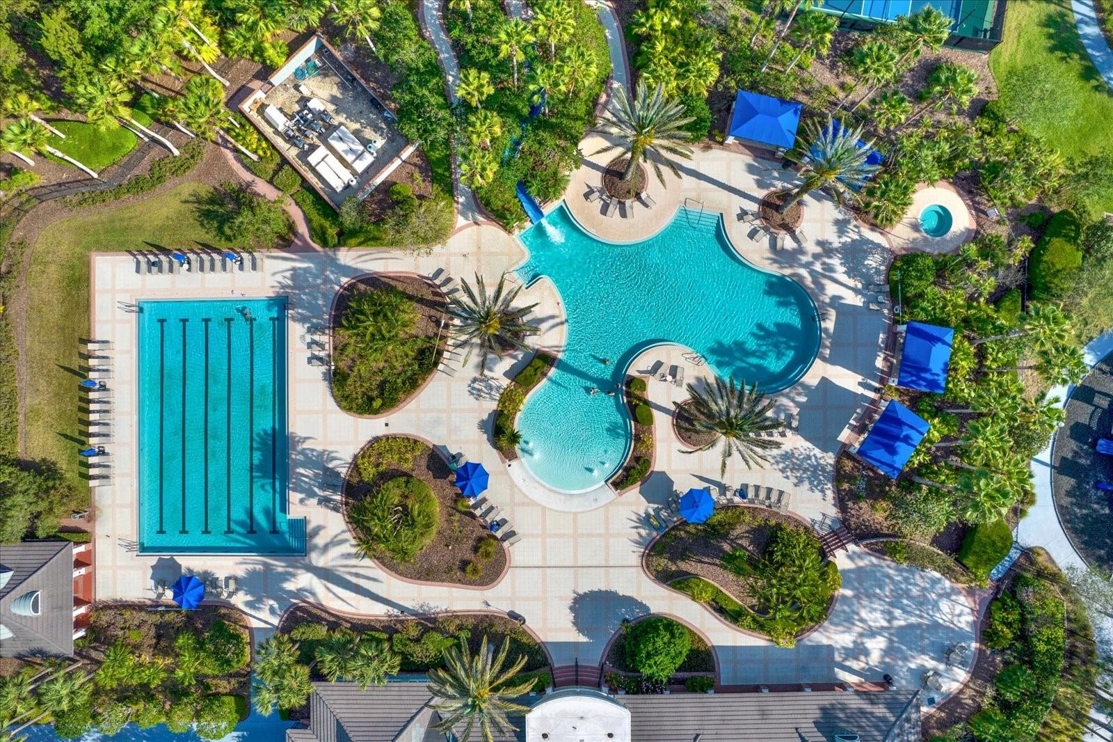 Aerial view of amenity center