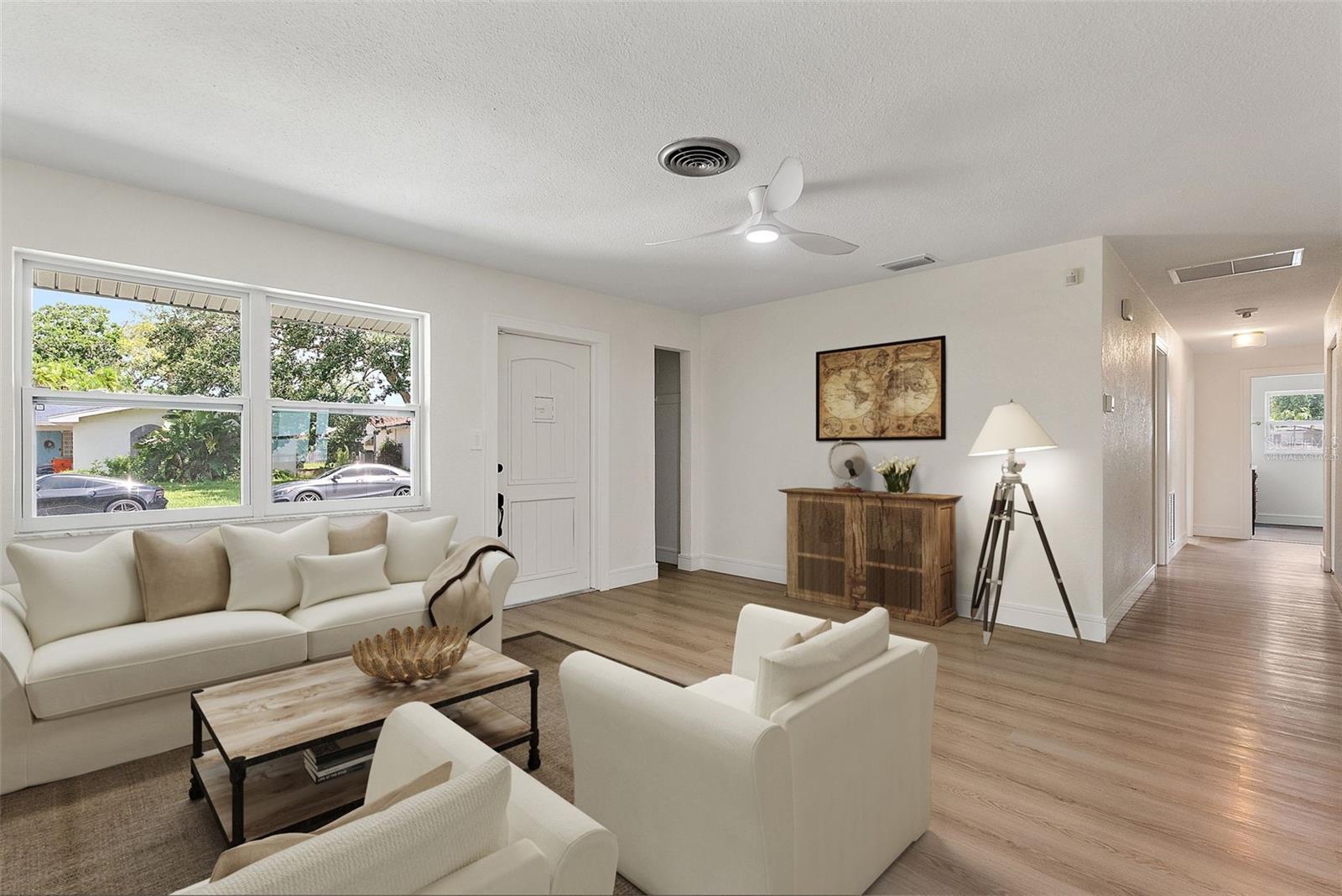 Virtually Staged Living Room
