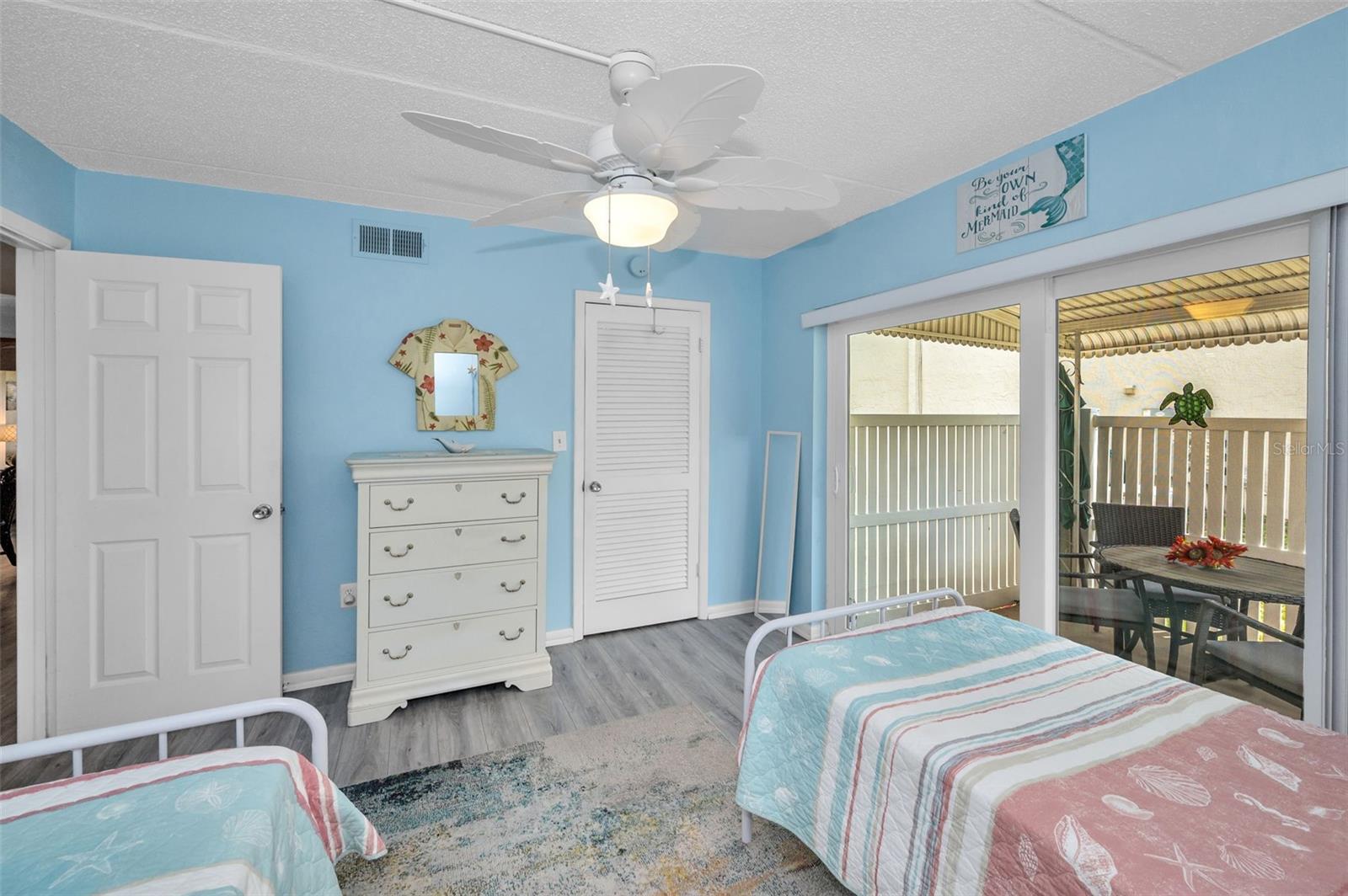 Behind the Utility Door is the washer/dryer combo.  No need to go to the laundry room.