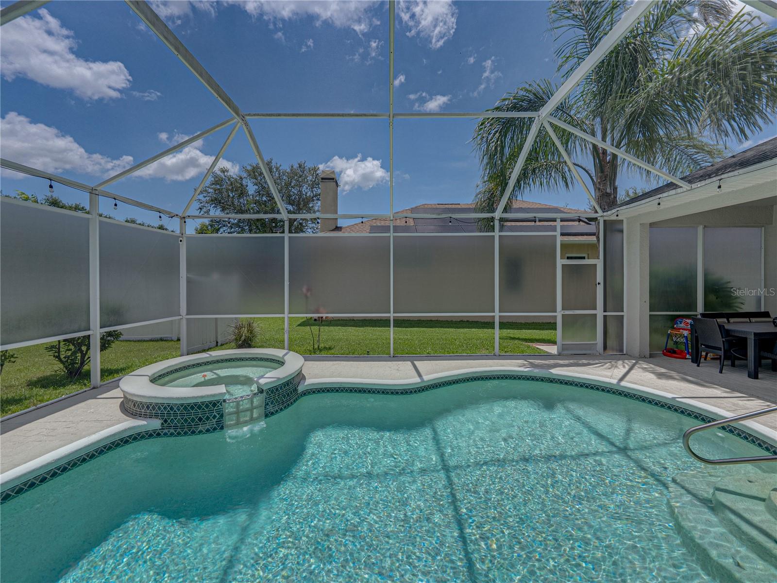 Heated Pool and Spa with Privacy Screen