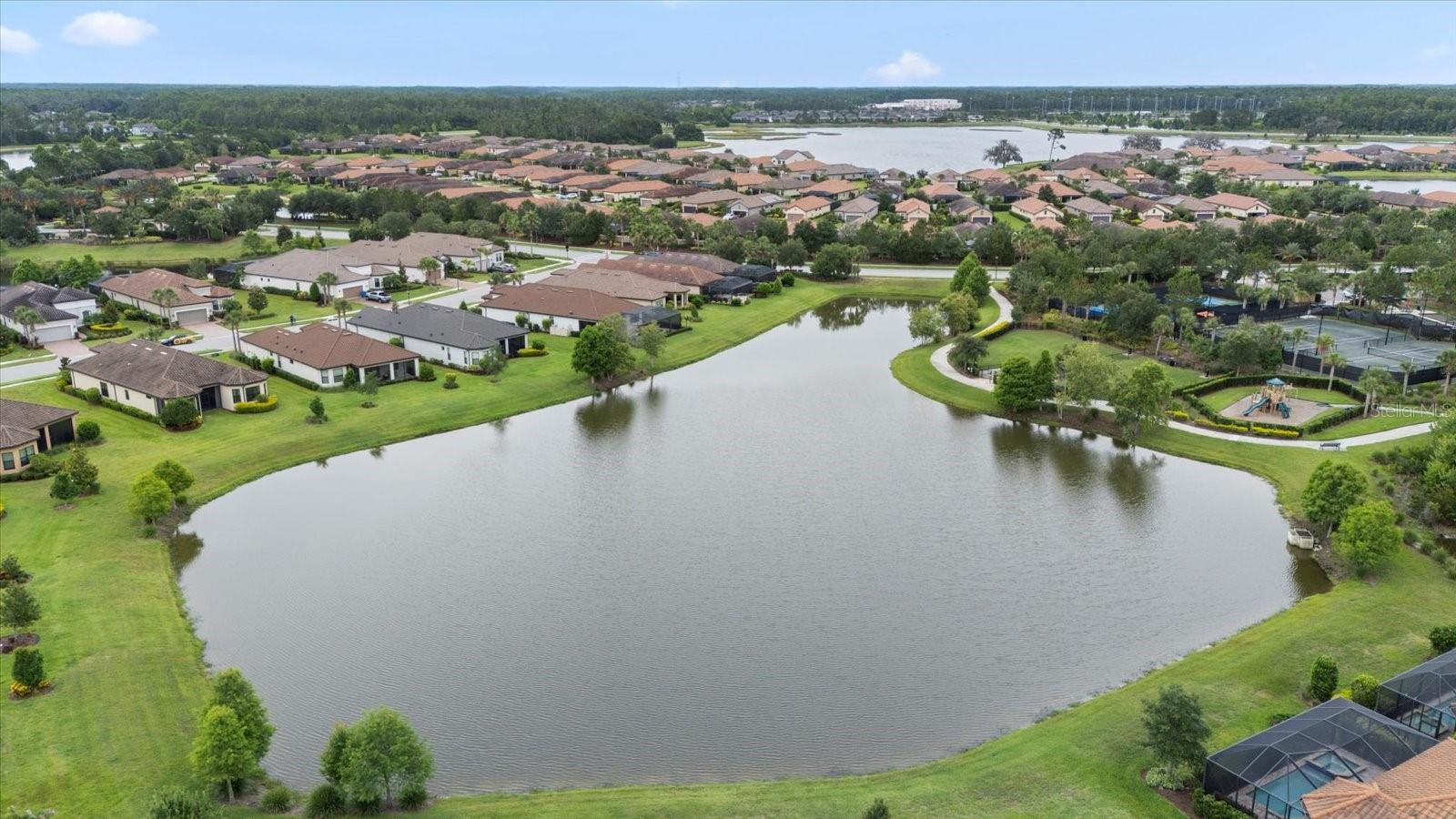 Water behind home where you can see wildlife, birds and relax