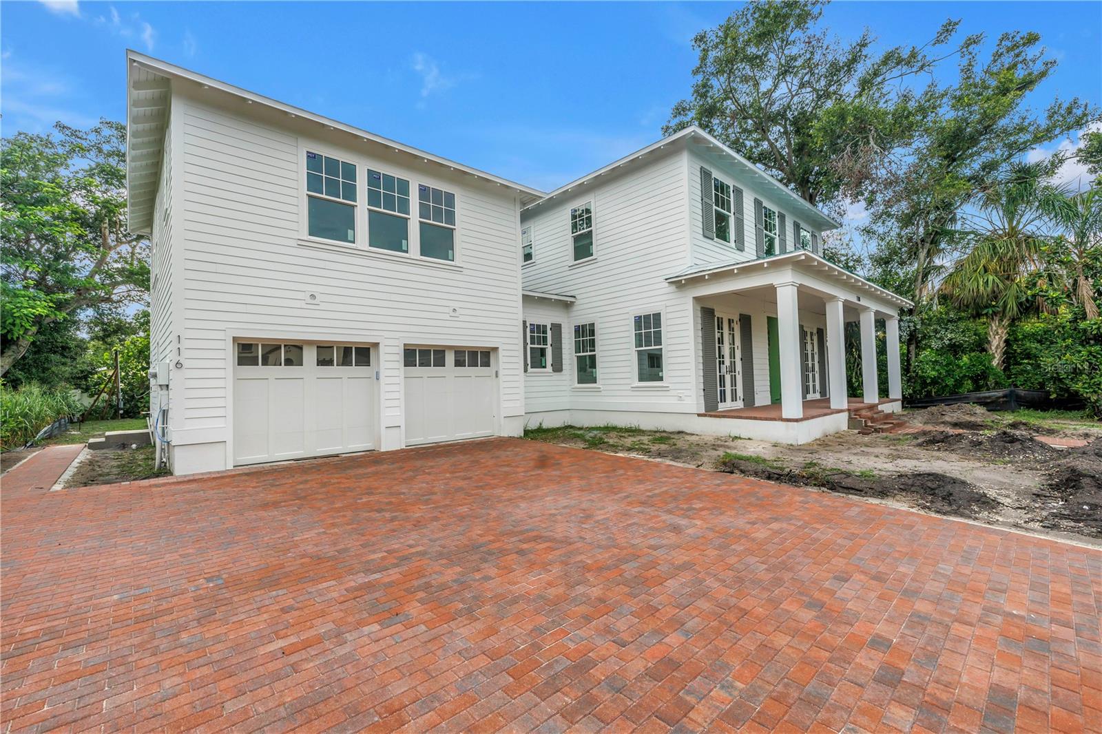 Oversized paver driveway