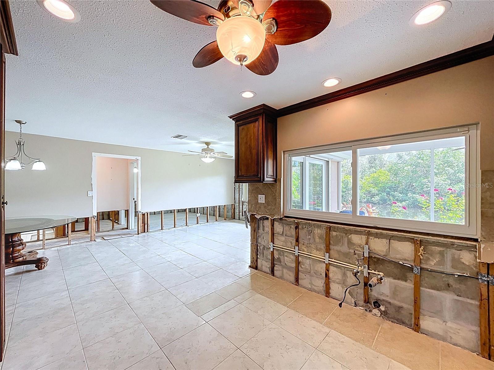 From Kitchen into Family room