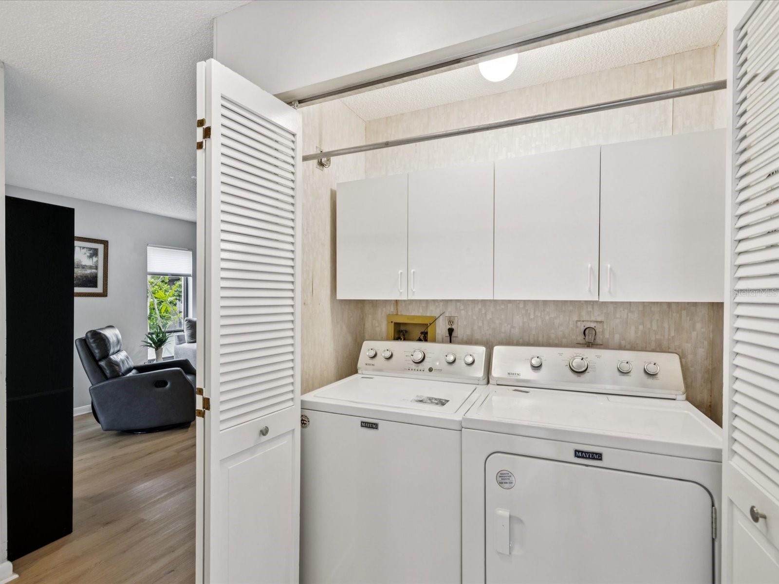 Washer Dryer Closet Inside the Unit!