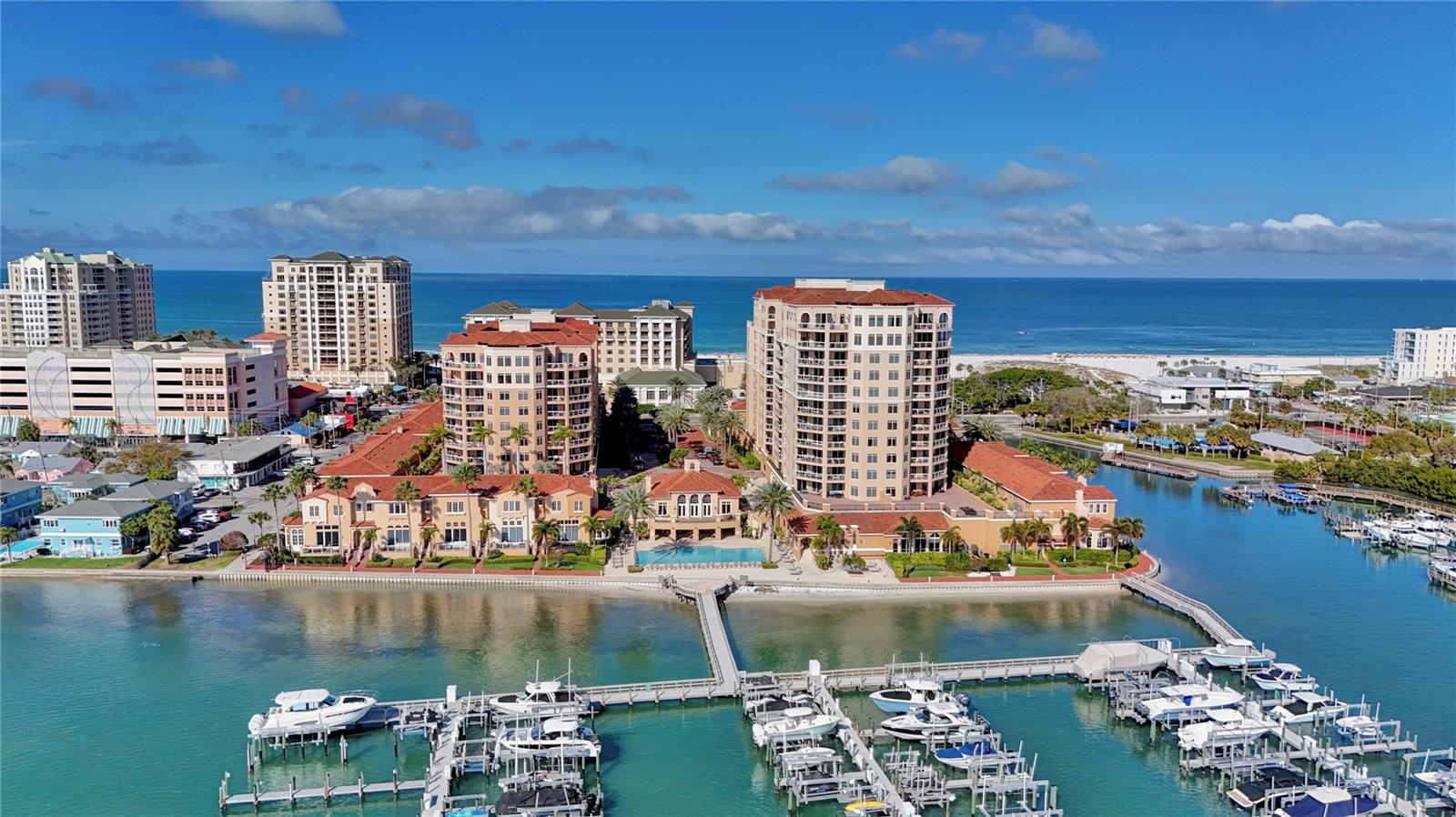 From the intercoastal, The Mirasol is the building on the right.  The unit is steps from the clubhouse and pool.