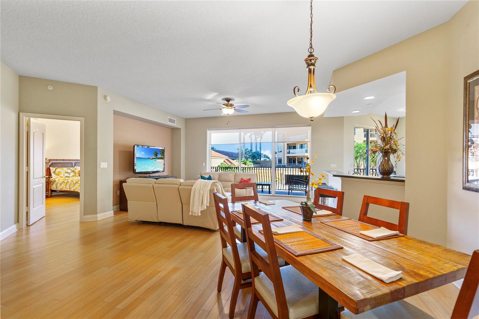 The open concept  floorplan leads to effortless entertaining!