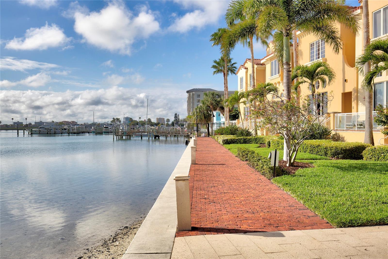 Walk along the water and see lots of dolphins and manatees at play