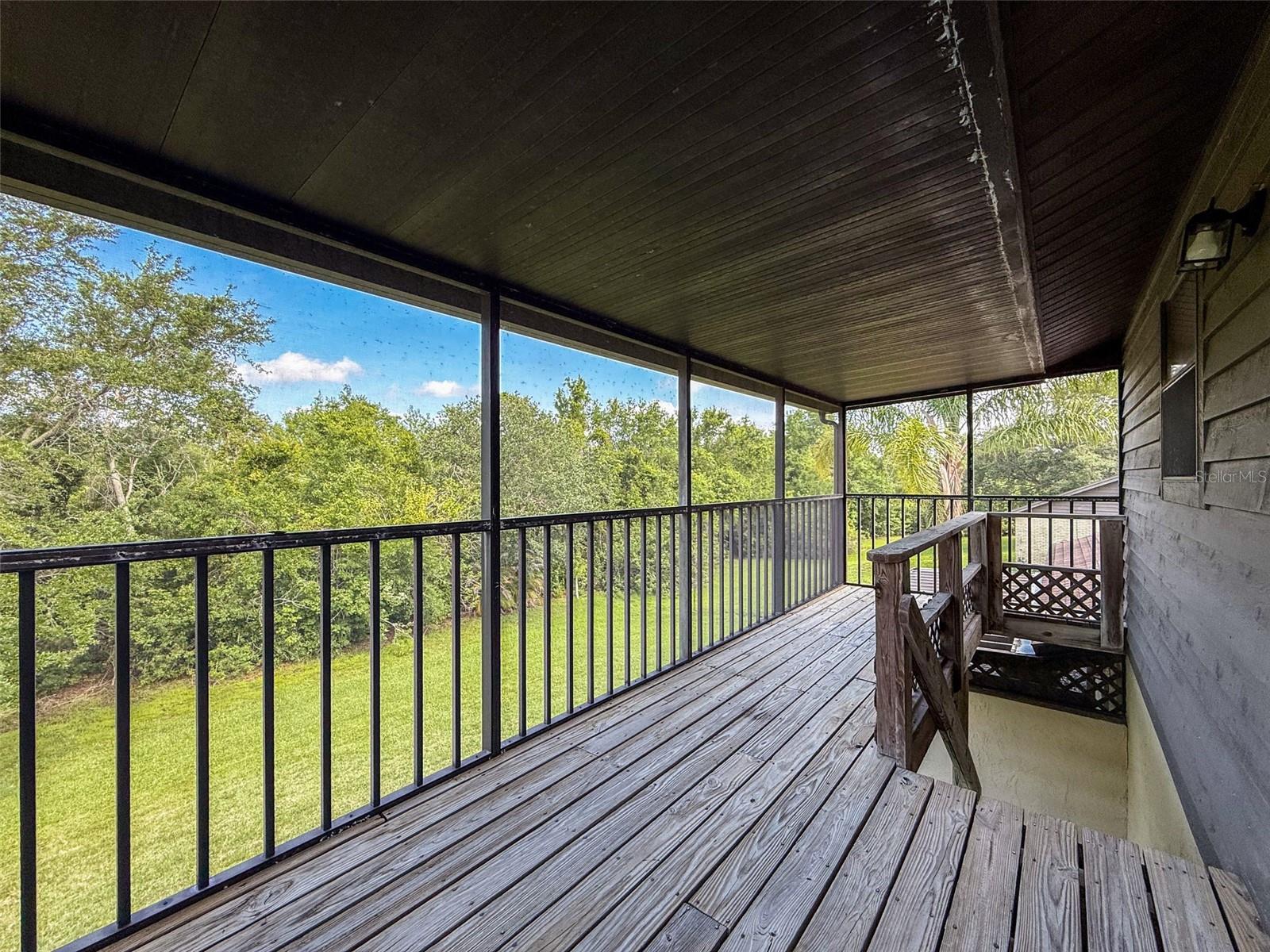 Upstairs balcony