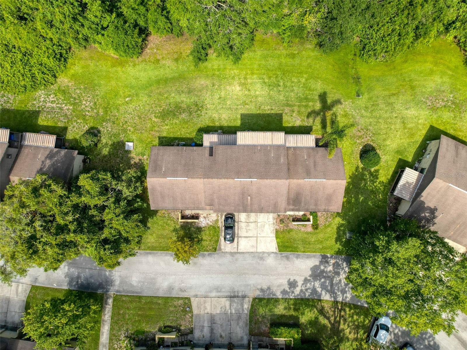 Aerial view of the condo building