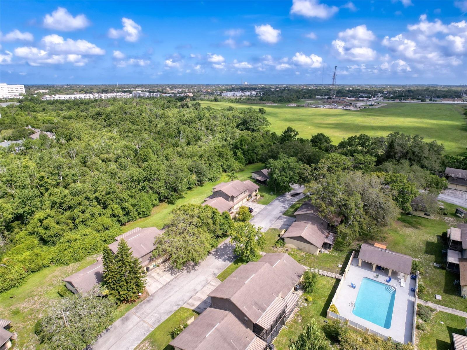 Aerial view of the community