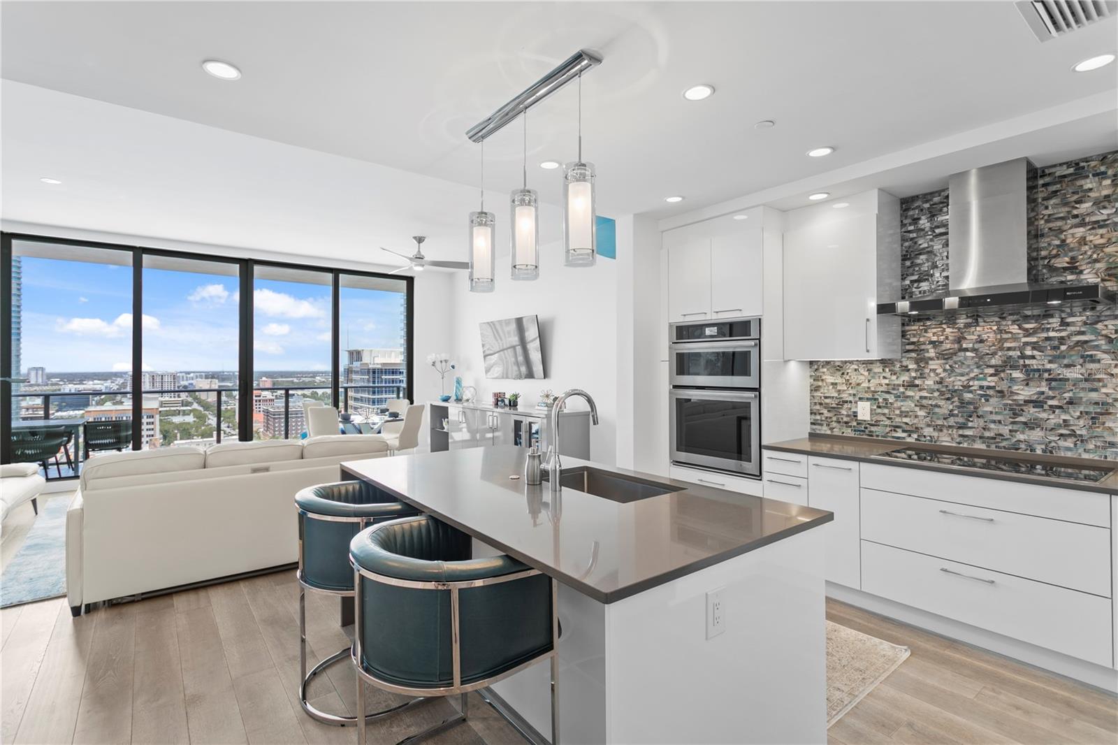 Open concept floor plan