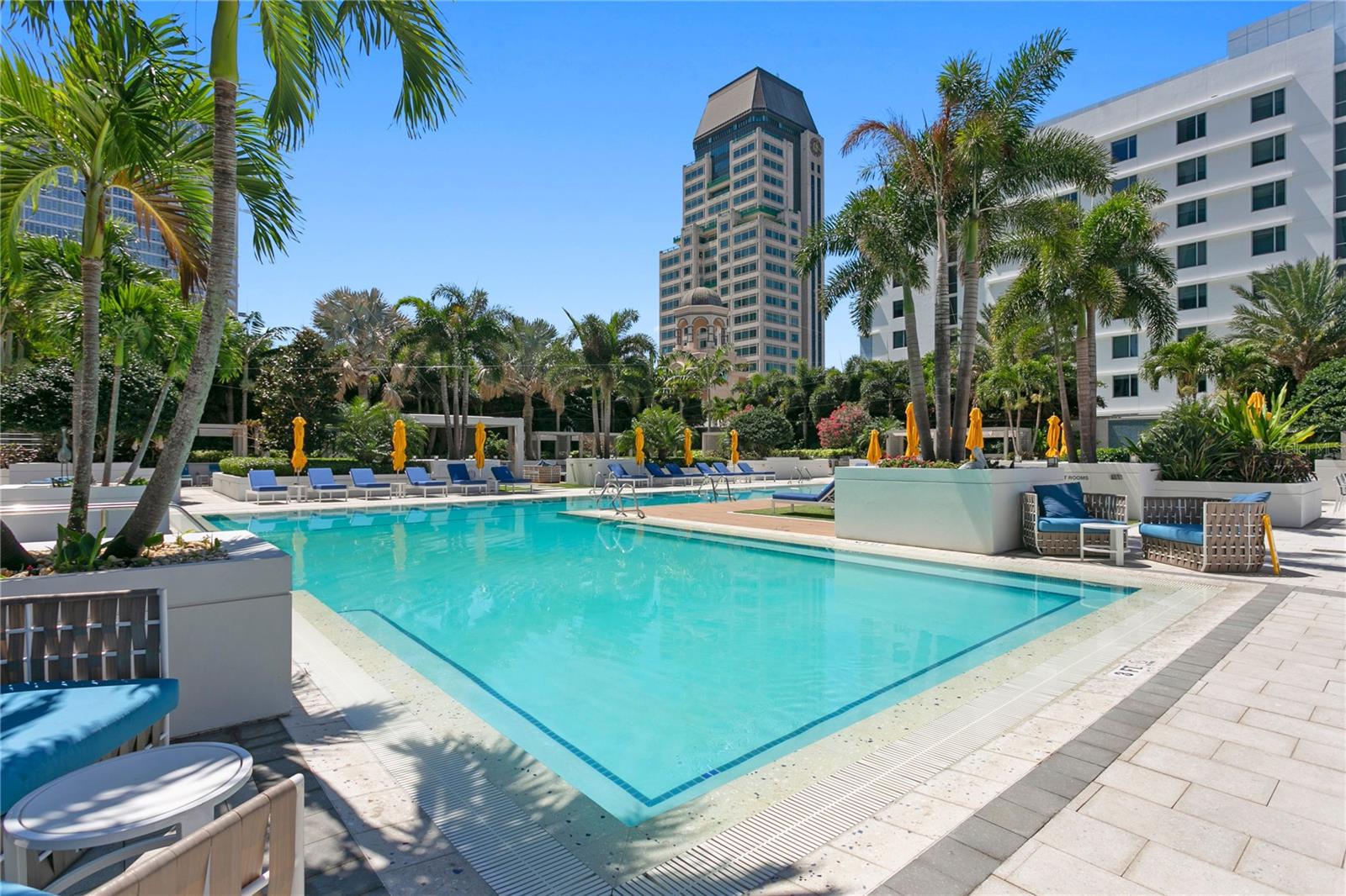 spacious pool