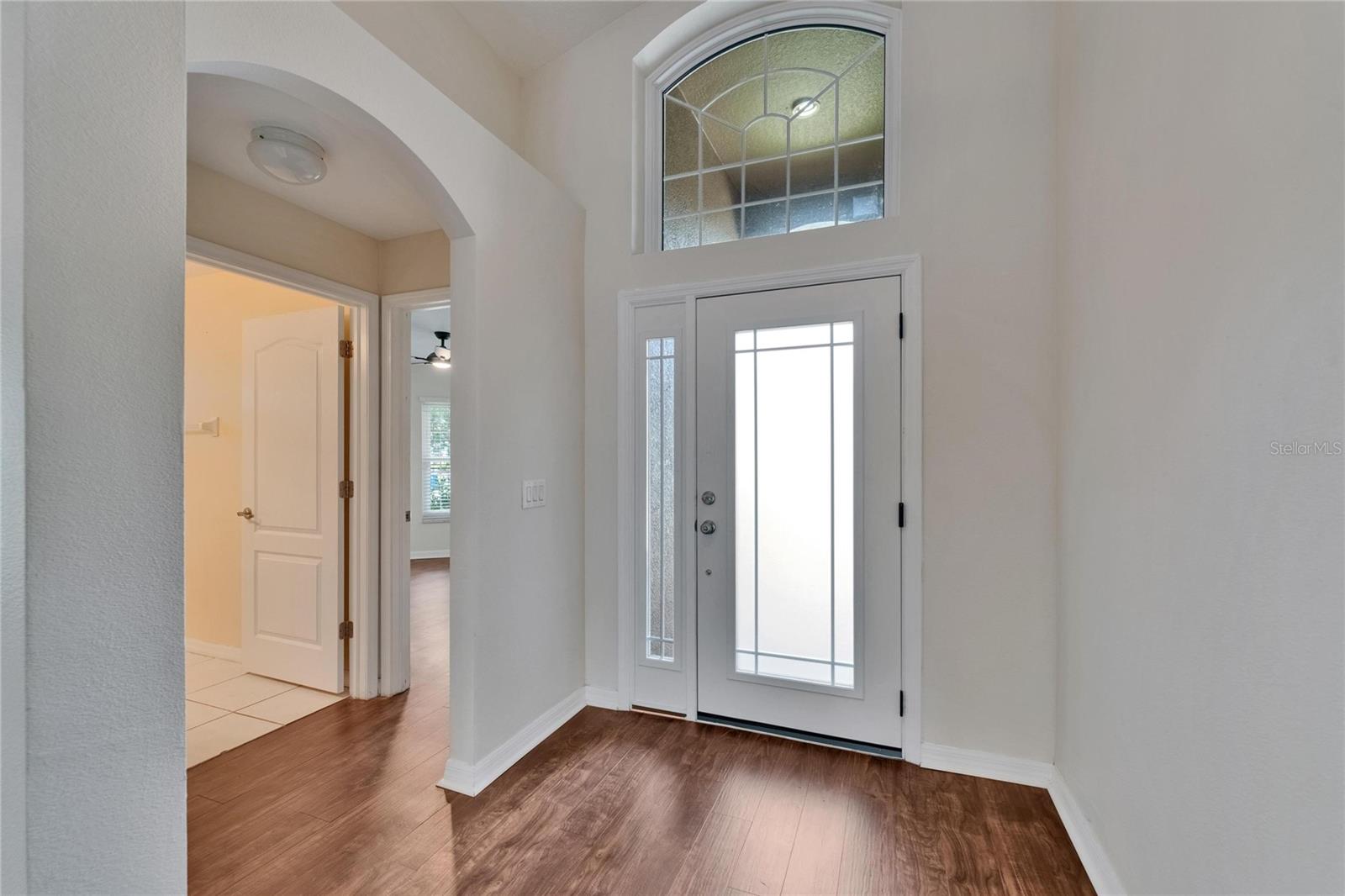 entry from the inside and bedroom 4 to the left