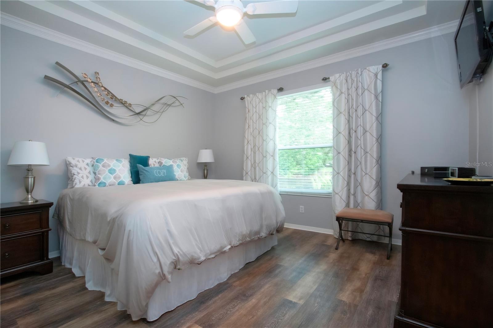 Primary Bedroom, tray ceiling feature