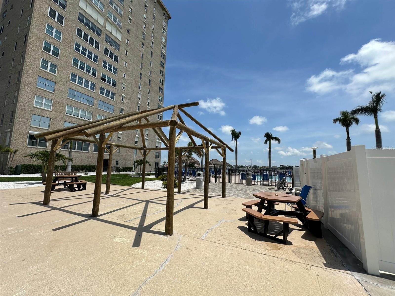 New Tiki Hut going up at Bldg. 5 Pool Area