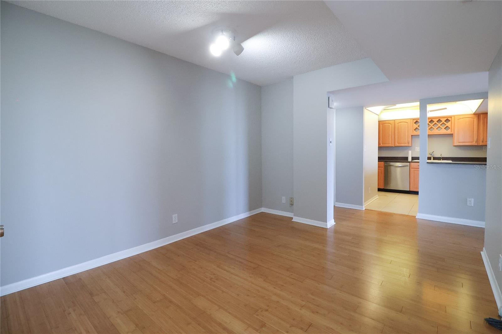 Dining room and kitchen