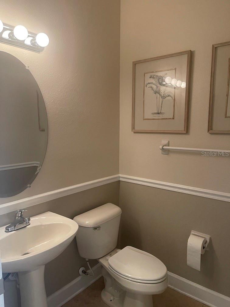 Downstairs powder room