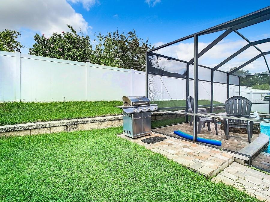 Yard is fully fenced