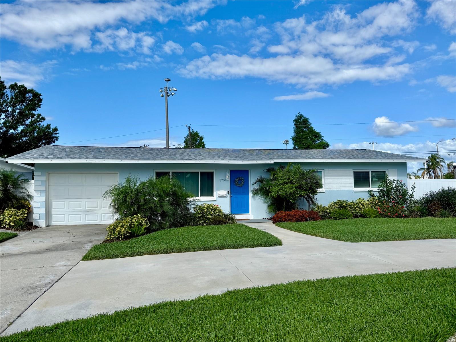 Attached single car garage