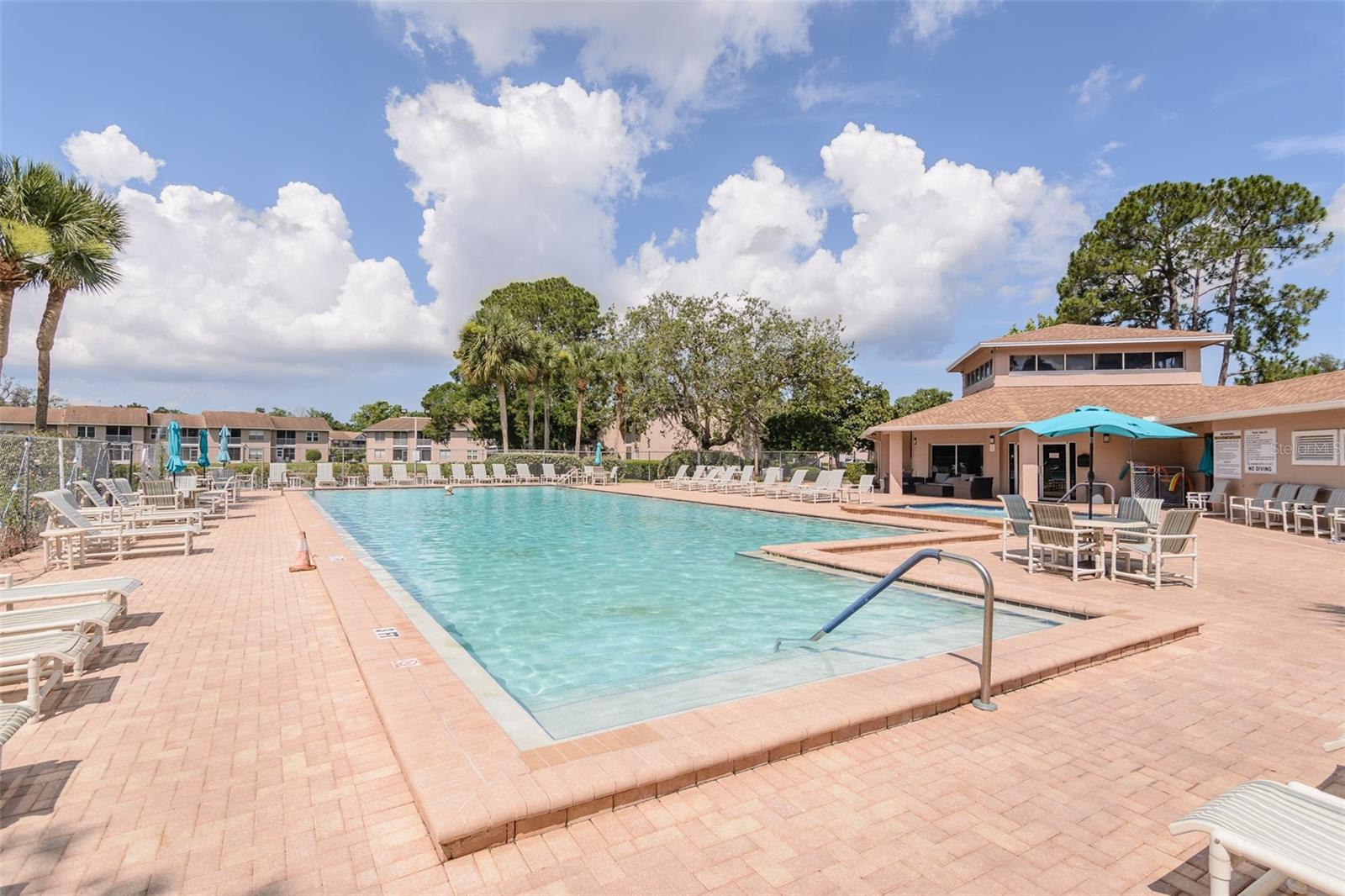 Huge heated pool and spa.