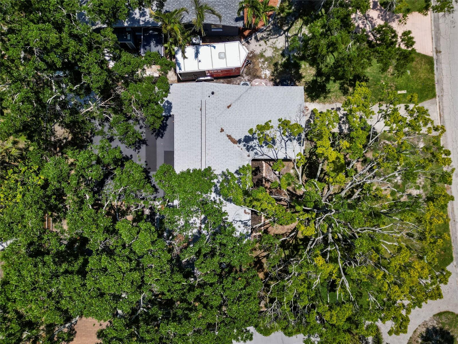 Mature landscaping offers ample shade