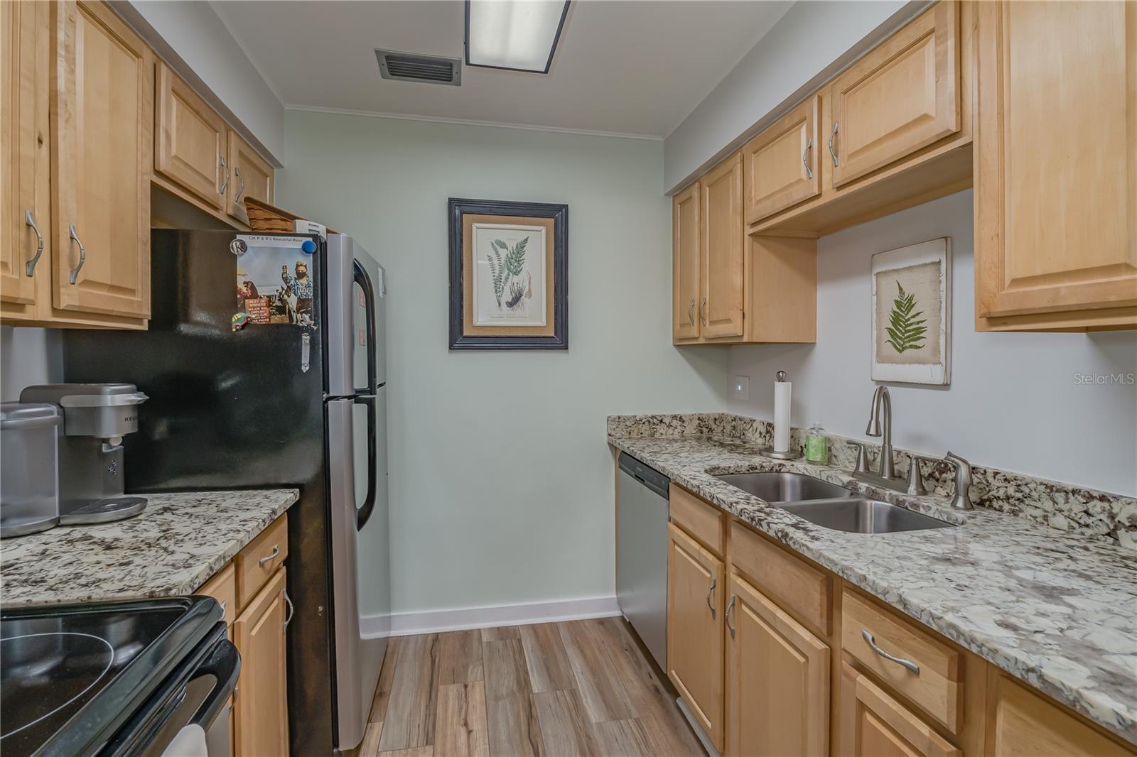 Solid wood cabinet with granite counter tops
